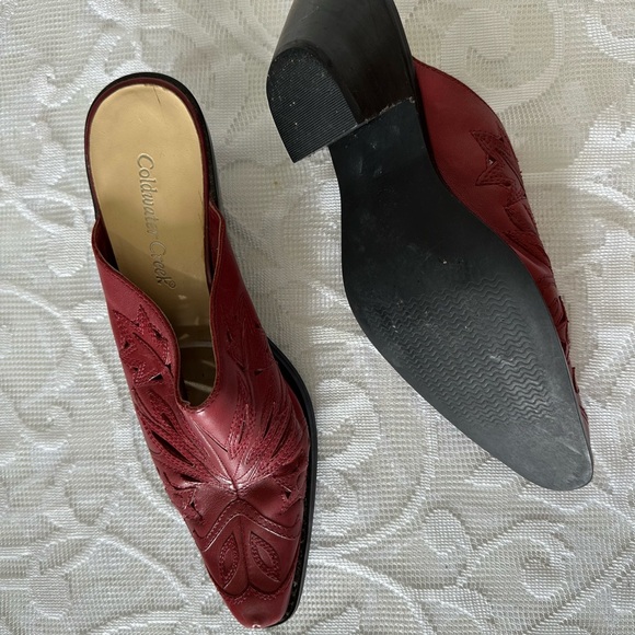 Cold Water Creek Red Cowboy | Slide On Mules - Picture 4 of 5